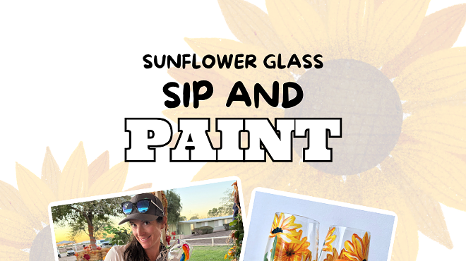 Image: Sunflower Glass Sip and Paint at DiBella&rsquo;s