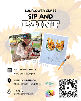 Image: Sunflower Glass Sip and Paint at DiBella&rsquo;s