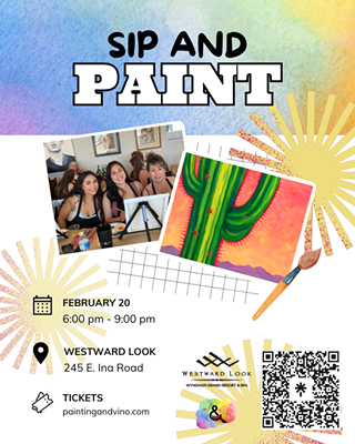 Image: Sunset Cactus Paint and Sip at Westward Look