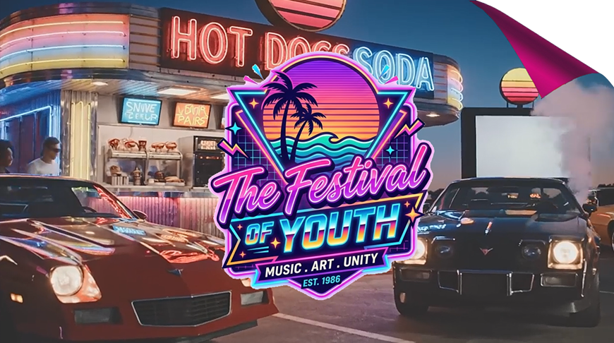 Rollin' through the drive-in at the Festival of Youth