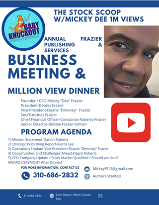 Image: The Stock Scoop with Mickey Dee Million View Dinner