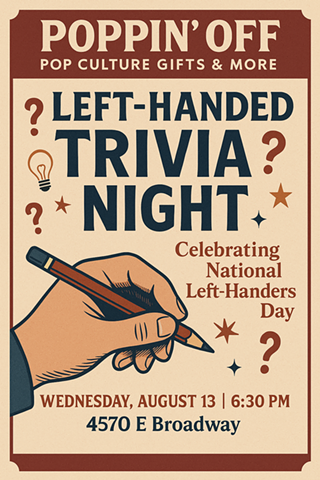 Image: Trivia Night - Left-Handed Everything @ Poppin' Off
