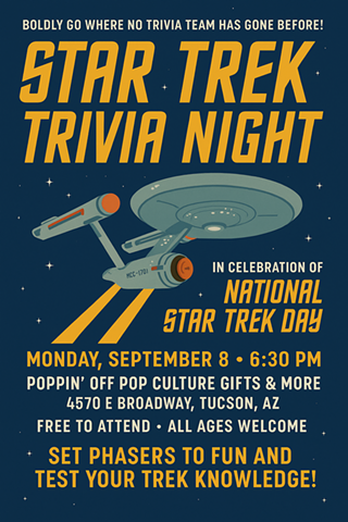Image: Trivia Night - Star Trek @ Poppin' Off