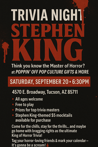 Image: Trivia Night - Stephen King @ Poppin' Off