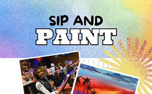 Image: Tropical Sunset Sip and Paint &ndash; Includes Drink