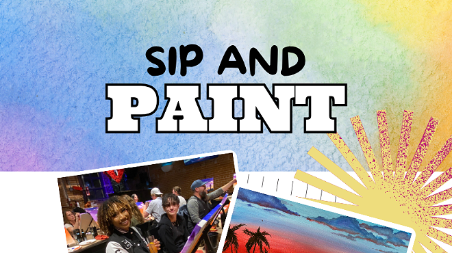 Image: Tropical Sunset Sip and Paint &ndash; Includes Drink