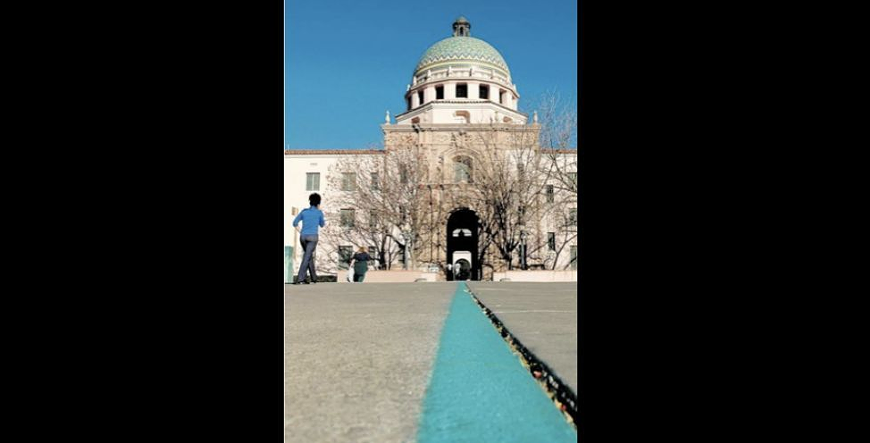 Explore Tucson&rsquo;s rich history on a guided walking tour along the Turquoise Trail, a 2.5-mile loop through Downtown marked by a painted turquoise line.