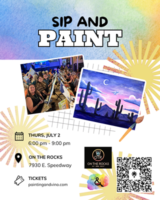 Image: Twilight Desert Sip and Paint &ndash; Includes Drink