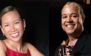 Image: Wendy Chen, pianist, and Ilmar Gavil&aacute;n, violinist in Concert at Oracle Center for the Arts