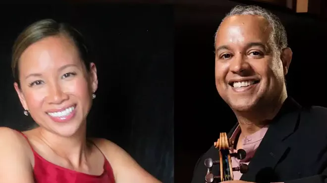 Image: Wendy Chen, pianist, and Ilmar Gavil&aacute;n, violinist in Concert at Oracle Center for the Arts